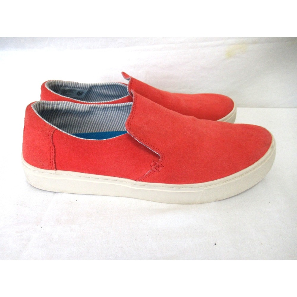 Toms Bonobos x Men's Size 7.5 Red/Orange Suede Slip On Sneakers - Picture 3 of 5